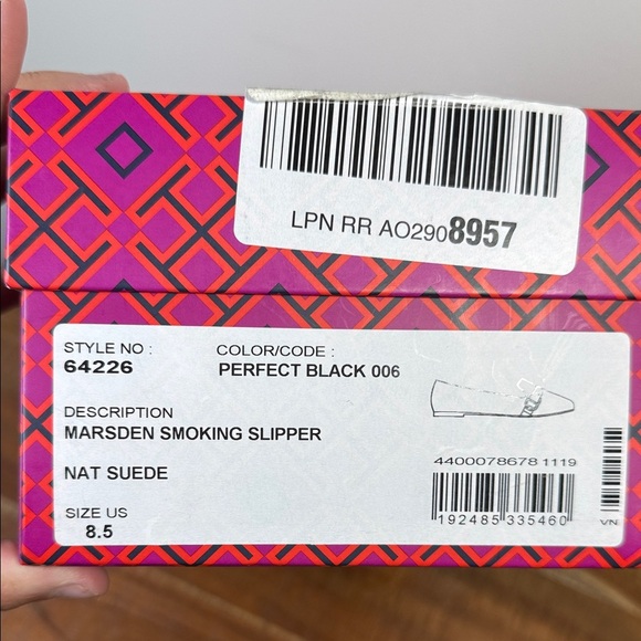 Tory Burch Black Suede Slipper Flats with Gold Buckle, Women’s 8.5 - Picture 7 of 7